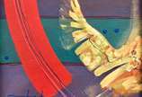 Gilberto Salvador (1946), Traço Vermelho e Asa ... - Óleo s/ eucatex<br>Ass. inf. esquerdo e verso<br><br>Gilberto Salvador (1946) figura no leilão da TNT Arte com três obras: "Sem título", de 1988...