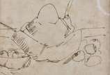 José Pancetti (1902-1958),  - Desenho s/ papel<br>Ass. inf. direito e datado 1957<br>Com dedicatoria no canto. inferior esquerdo
