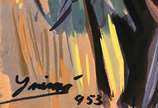 Inimá de Paula (1918-1999), Paisagem, 1953 - Aquarela s/ papel<br>Ass. inf. esquerdo 