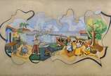 Di Cavalcanti (1897-1976), Sem título, 1951 - Óleo s/ tela<br>Ass. inf. direito<br>Estudo para painel do Clube dos 500, anos 50.<br><br>Reconhecido como um dos principais nomes do modernismo brasi