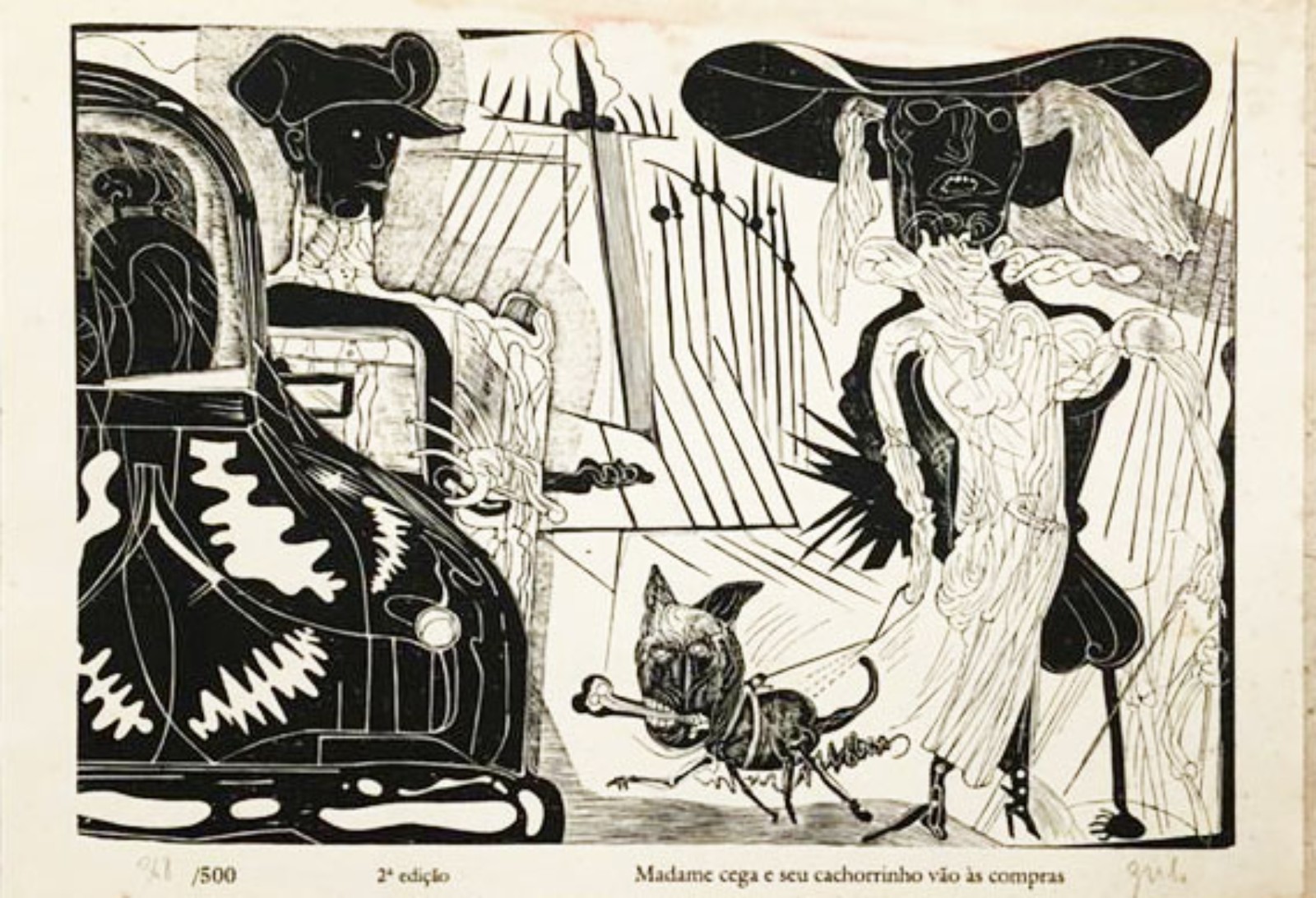Rubem Grilo (1946), Madame cega e seu cavaleirinho vão às compras - foto 1 de 3