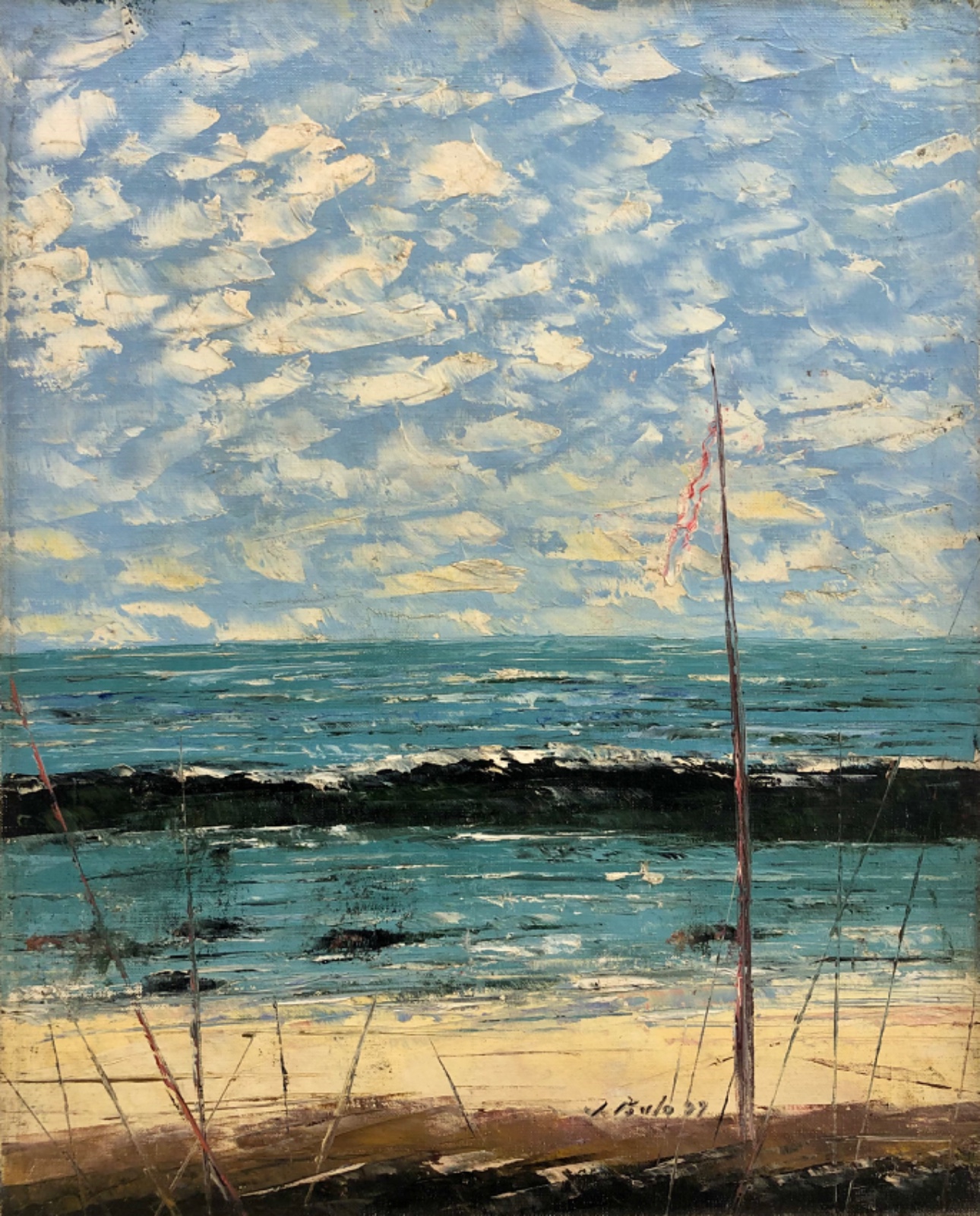 José Paulo Moreira da Fonseca (1922-2004), O mastro e o Mar, 1959 - foto 1 de 4