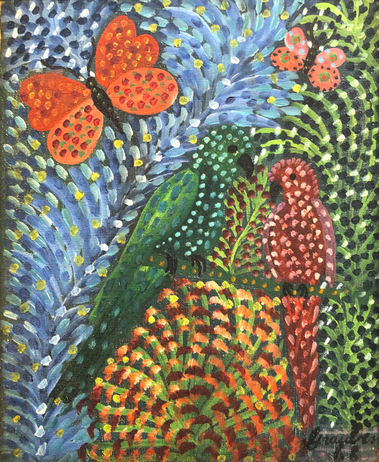 Grauben  (1889-1972), Flores, aves e borboletas, 1968 - foto 1 de 4