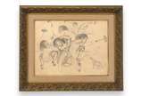 Orlando Teruz (1902-1984), Frevo, 76 - Desenho  a grafite<br>Ass. inf. direito<br><br>Orlando Teruz (1902–1984) foi um dos nomes relevantes do modernismo brasileiro, com uma produção voltad