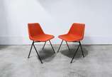 L’ Atelier (1960-1980), Robin Day (Hille - L'At... - Set de seis cadeiras, ditas Polyside Chair, executadas em ferro e plástico. Produzidas no Brasil pela manufatura Forsa L'Atelier. Déc.60/70 Obs....