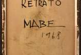 Manabu Mabe (1924-1997), Retrato, 1968 - Óleo s/ tela<br>Ass. inf. esquerdo e verso