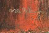 Manabu Mabe (1924-1997), Retrato, 1968 - Óleo s/ tela<br>Ass. inf. esquerdo e verso