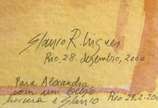 Glauco Rodrigues (1929-2004), Flor, 2000 - Aquarela s/ cartão <br>Ass. inf. direito <br>com dedicatoria do artista 