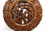 Mario Teles (1942), Mandala ( Roda da Vida )  - Escultura em madeira de Jequitibá.<br>Assinada. 