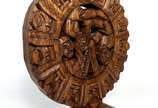 Mario Teles (1942), Mandala ( Roda da Vida )  - Escultura em madeira de Jequitibá.<br>Assinada. 