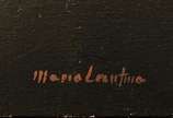 Maria Leontina (1917-1984), Sem título - Óleo s/ tela<br>Ass. inf. direito e verso<br>Apresenta cachê da Galeria Permormance de Brasilia, importante Galeria dos anos 80. <br><br>Leontina é um