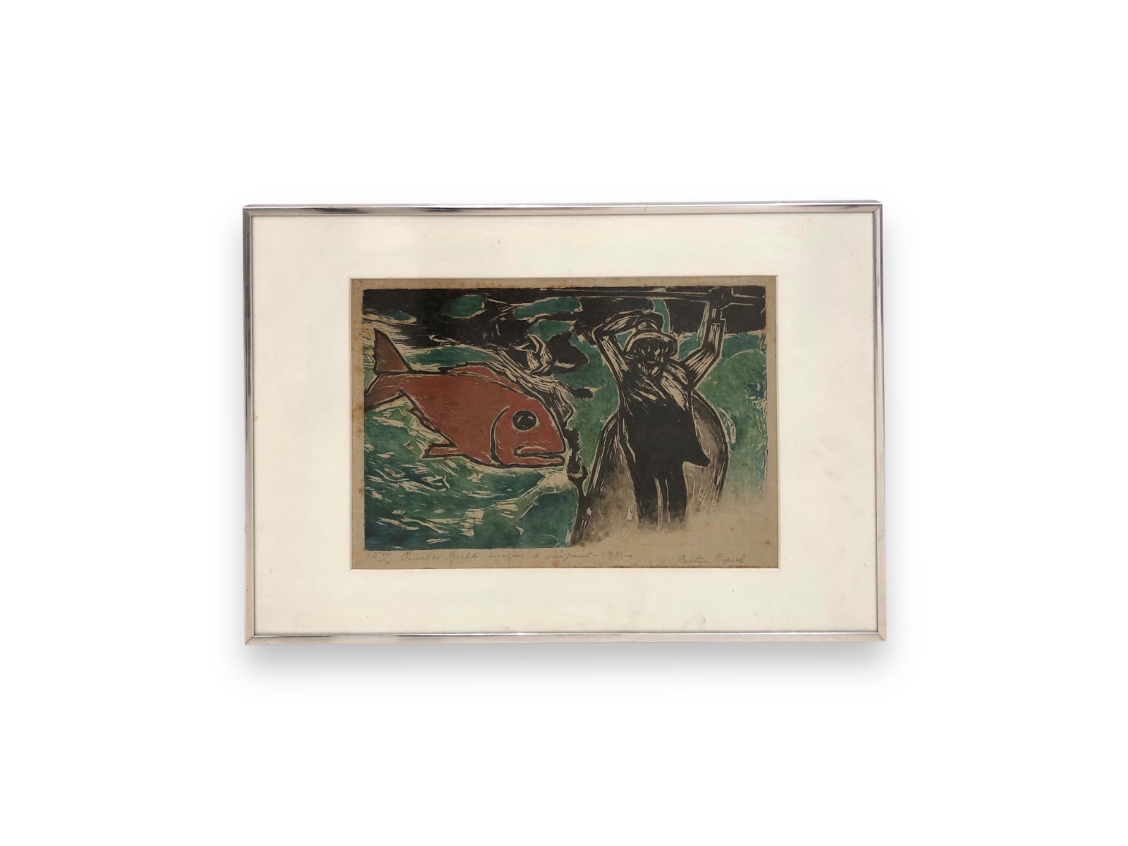 Oswaldo Goeldi (1895-1961), Figura com peixe, 1981 - foto 2 de 5