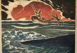 Oswaldo Goeldi (1895-1961), Pescadores, 1980 - Xilogravura <br>Gravação de Reis Júnior dat. 1981. ass. inf. esquerdo e por Beatriz Reynal<br>P.A <br><br>
