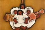 José Sabóia (1949-2025), Amigos - Óleo s/ tela<br>Ass. inf. direito