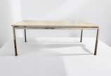 FLORENCE KNOLL (1917/1991), Mesa FK1 de Centro - Estrutura em aço e tampo em mármore carrara <br>