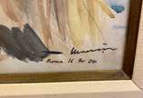 Emeric Marcier (1916-1990), Jovem Romana, 1970. - Aquarela s/ papel<br>Ass. inf. direito<br>localizada Roma , assinada e datado de 16/02/1970.