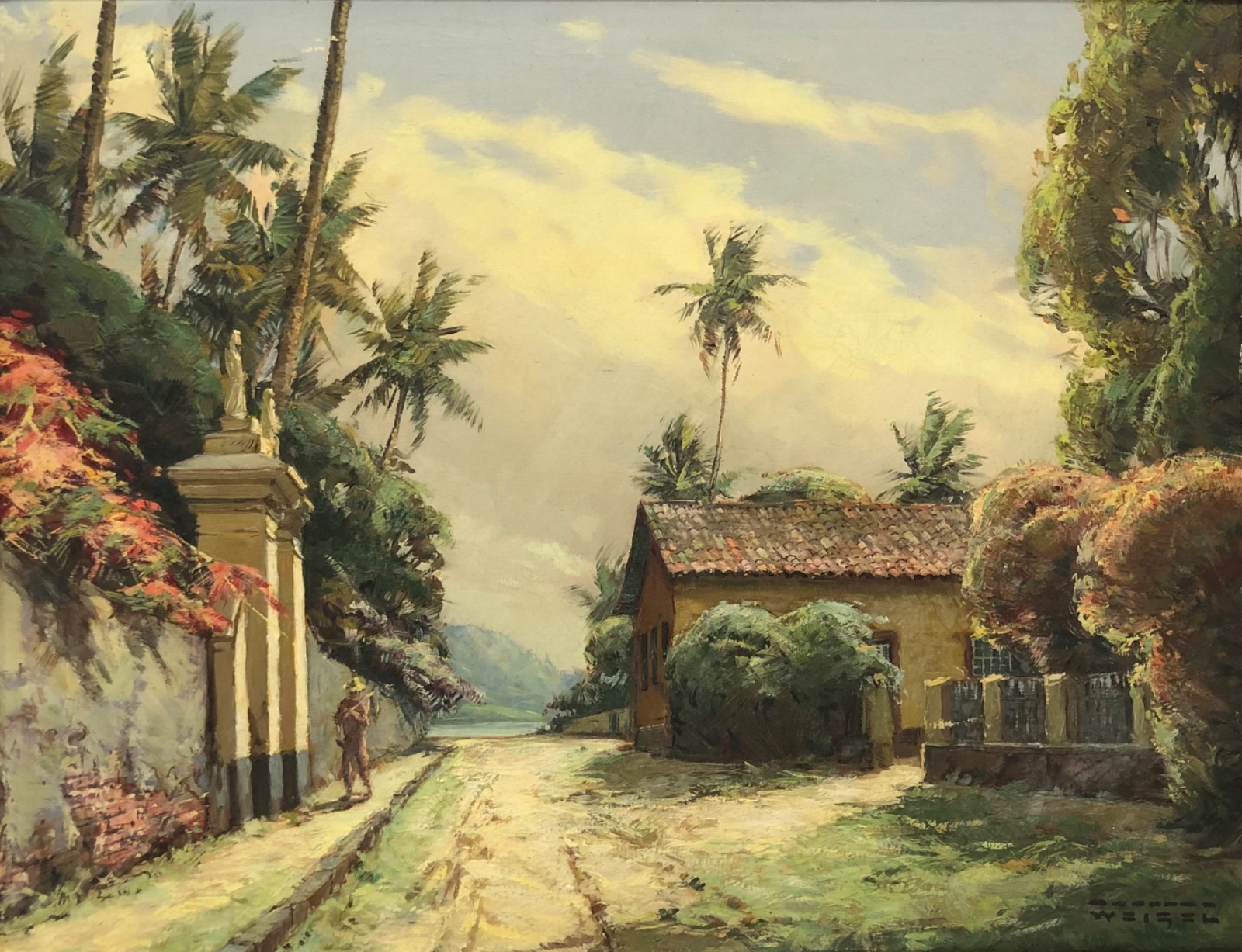 Rodolfo Weigel (1907-1987), Paisagem com casario - foto 1 de 4