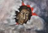 Tobias Marcier (1948-1982), Anjo da guarda, 1973 - Acrílica s/ tela <br>Ass. inf. direito