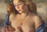 Aurélio D'Alincourt (1919-1990), Maternidade  - Óleo s/ eucatex <br>Ass. sup. direito 