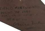 Chico Fortunato, Sem titulo, 1998 - Acrilica s/ madeira <br>Ass. verso