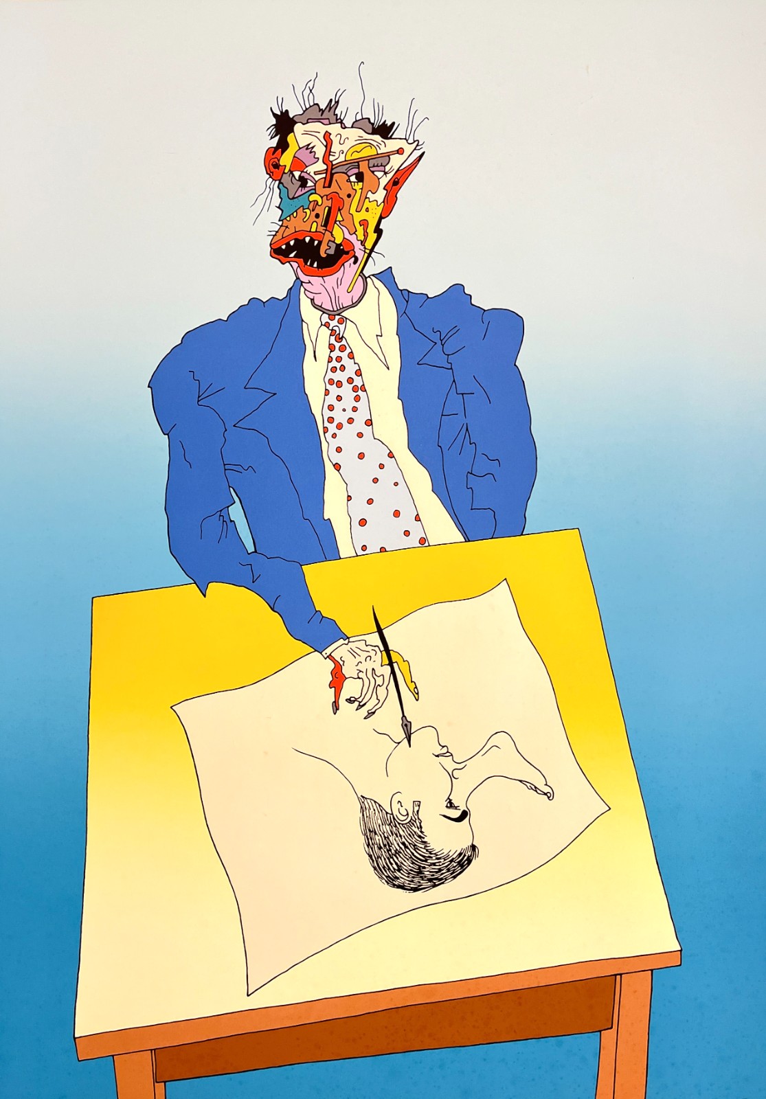 Roberto Magalhães (1940), Artista desenhando um monstro (1987) - foto 2 de 4