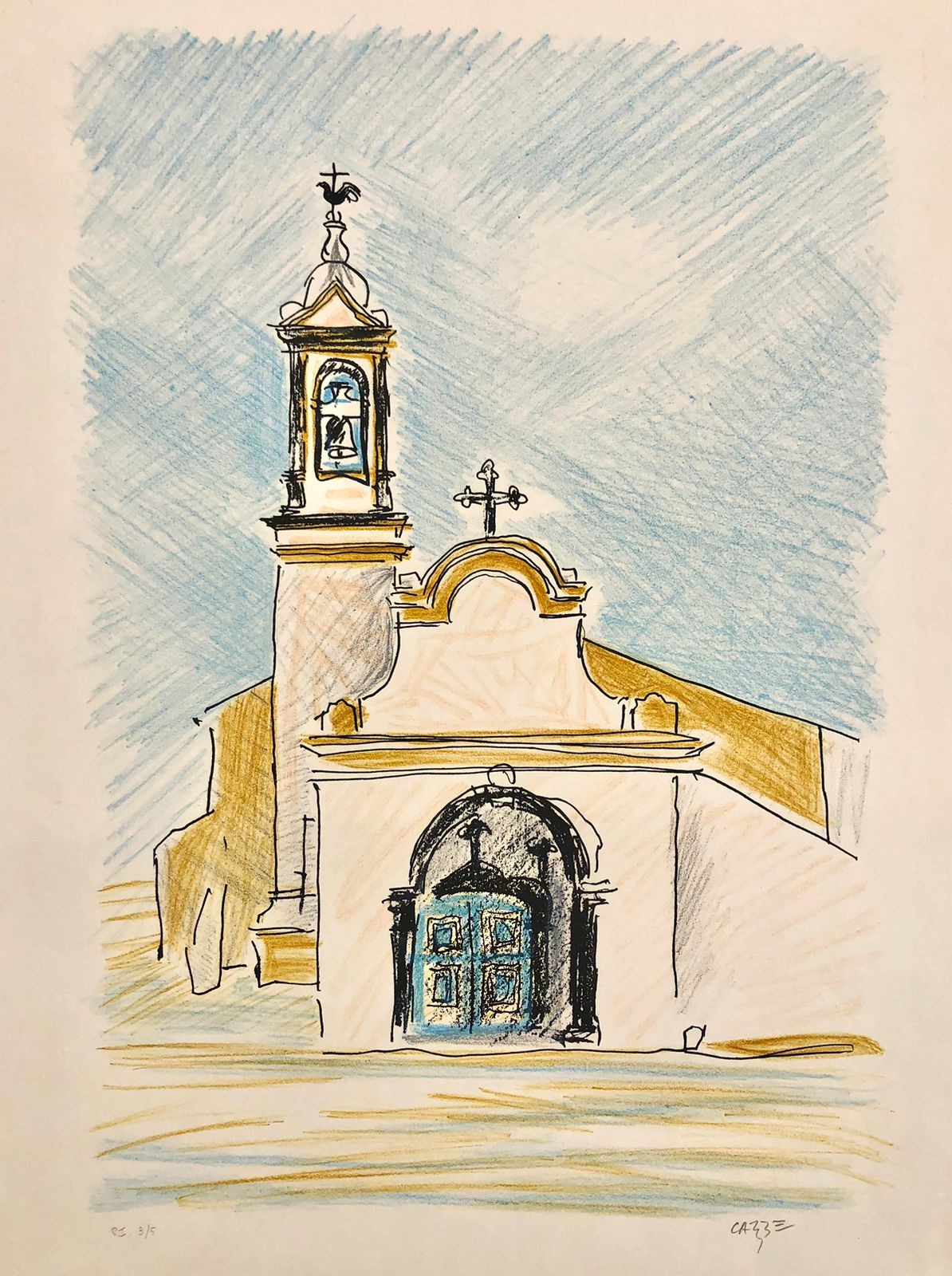 Hector Carybé (1911-1997), Igreja de Santo Antonio da Barra - Salvador - foto 1 de 3