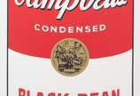 Andy Warhol (after), Black Bean - Campbell’s Soup <br>Serigrafia em cores sobre papel, Anos 70/80<br>Edicao Sunday B. Morning. <br>Edição de 250<br>Com carimbo no verso em azul "Andy W