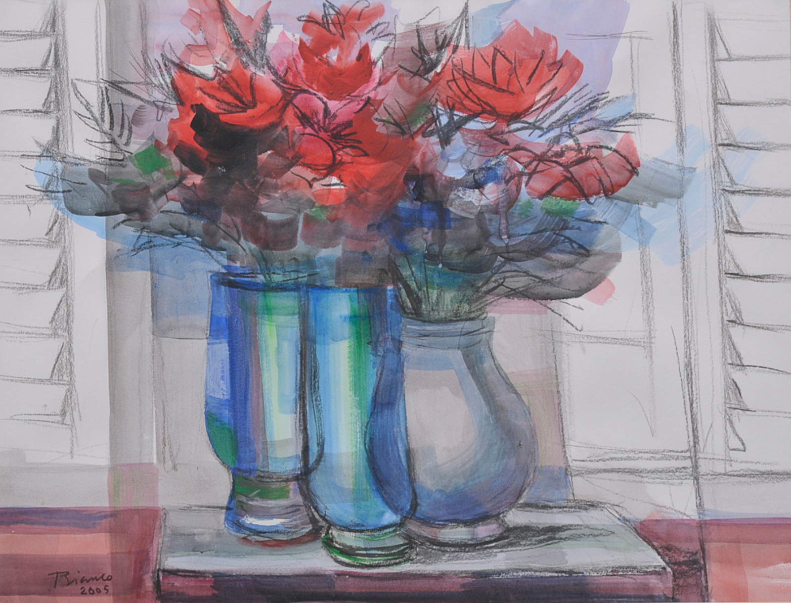 Enrico Bianco (1918-2013), Vaso de flores - foto 1 de 3