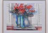 Enrico Bianco (1918-2013), Vaso de flores - Crayon e acrilica s/ papel<br>Ass. inf. esquerdo
