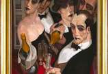 Juarez Machado (1941), Champagne Privê, 2001 - Óleo s/ tela<br>Ass. e datado inf. direito