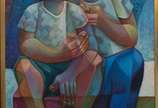 Adélio Sarro (1950), Jovens Amantes - Óleo s/ tela<br>Ass. e dat. inf. direito<br>Obra possui certificado emitido pelo artista