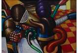Benjamin Silva (1927), Plataforma III, 1969 - Óleo s/ tela<br>Ass. inf. esq. e verso