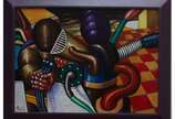 Benjamin Silva (1927), Plataforma III, 1969 - Óleo s/ tela<br>Ass. inf. esq. e verso