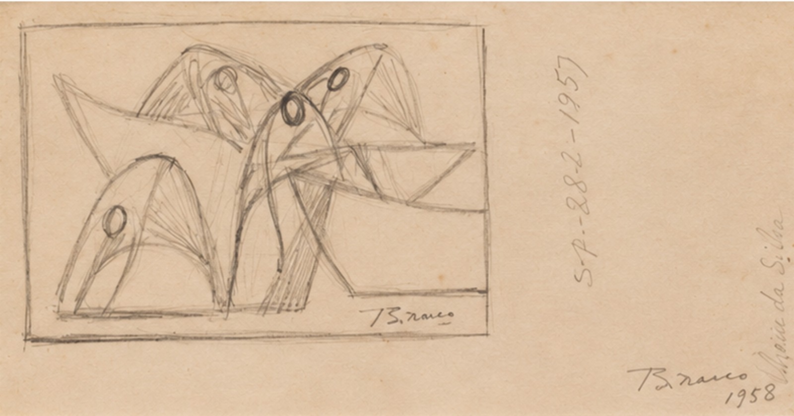 Enrico Bianco (1918-2013), Estudo para Pescadores - foto 1 de 4