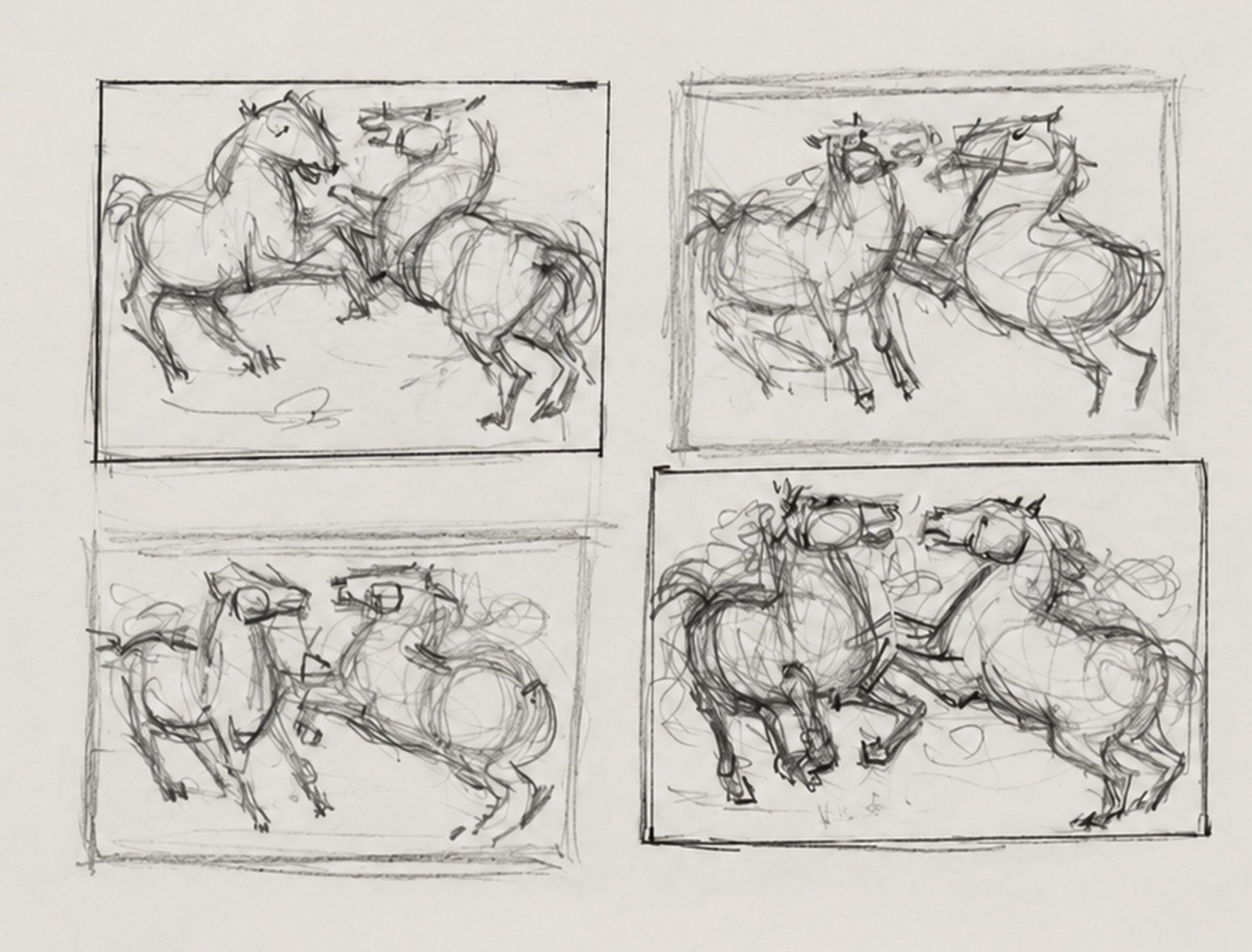 Enrico Bianco (1918-2013), Estudo para Cavalos - foto 1 de 3
