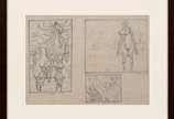 Enrico Bianco (1918-2013), Estudo para Madona e... - Grafite s/ papel <br>Com Declaração de Autenticidade, registrado sob o nº 00072, emitido pela Família do Artista.