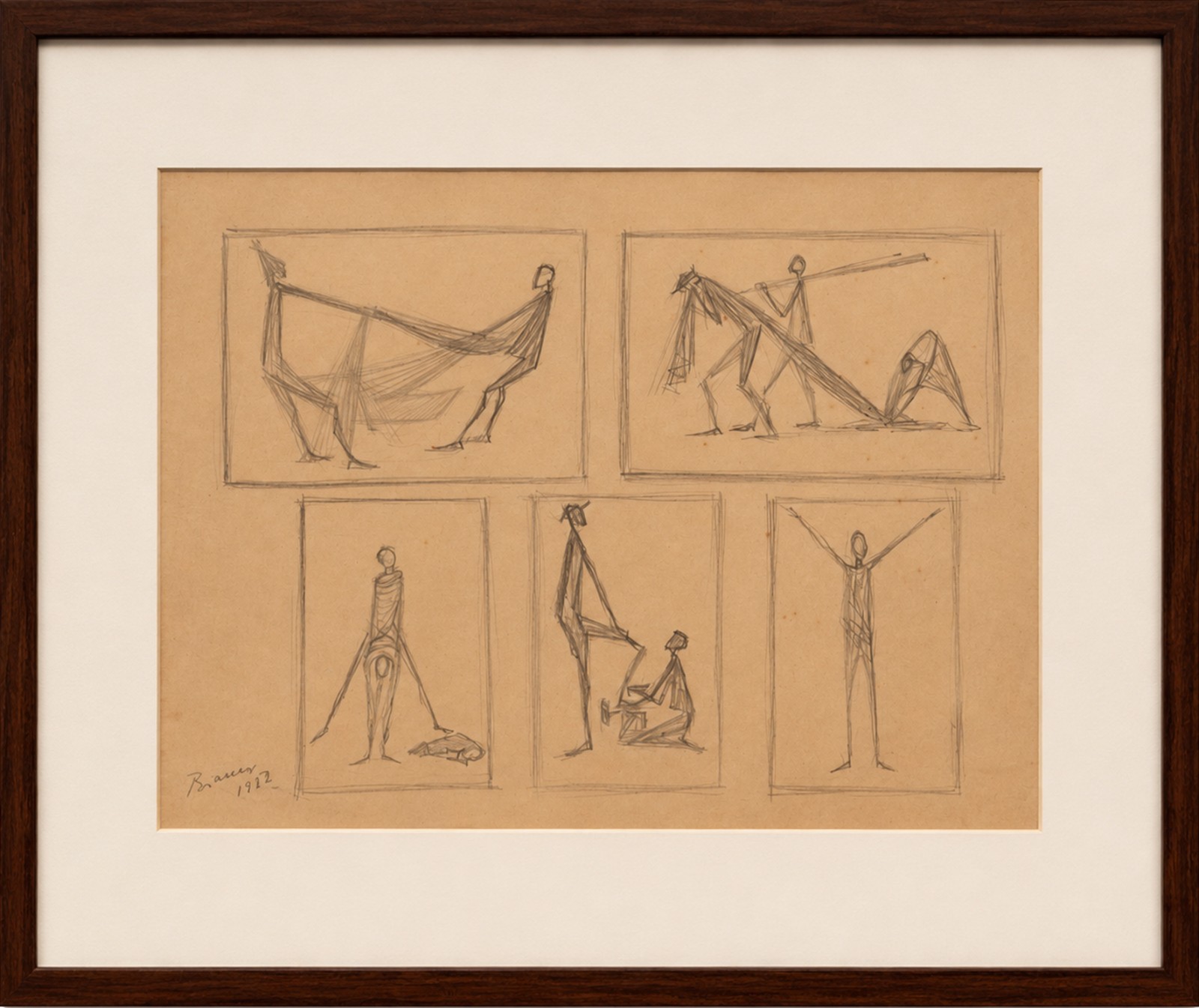 Enrico Bianco (1918-2013), Estudo para Pescadores e Trabalhadores, 1956 - foto 2 de 4