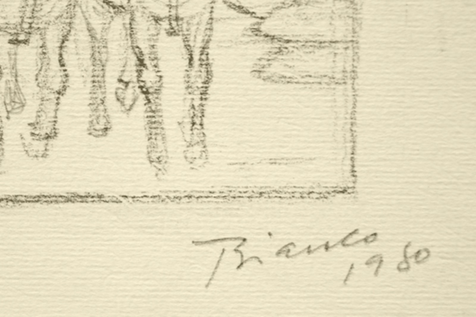Enrico Bianco (1918-2013), Estudo para Marinha, Colheita e Meninos com Carneiro", 1980 - foto 3 de 4