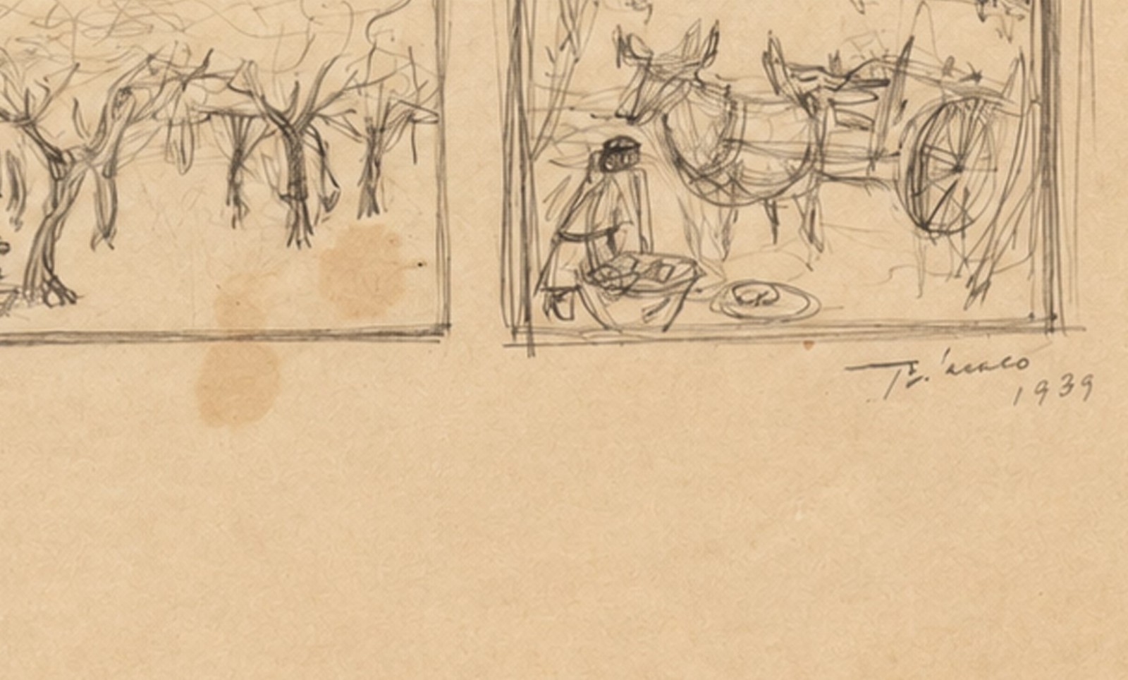 Enrico Bianco (1918-2013), Estudo para Colheitas e Laçada, 1979 - foto 3 de 4