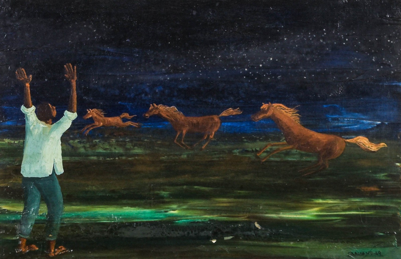 Clóvis Graciano (1907-1988), Cavalos, 1969 - foto 1 de 4