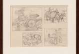 Enrico Bianco (1918-2013), Estudo para  Colheit... - Grafite sobre papel<br>Com Declaração de Autenticidade, registrado sob o nº 00096, emitido pela Família do Artista.