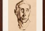 Enrico Bianco (1918-2013), Cabeça de Homem - Técnica mista s/ cartão - <br>Com Declaração de Autenticidade, registrado sob o nº 00037, emitido pela Família do Artista.