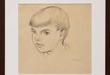 Enrico Bianco (1918-2013), Retrato, 1950 - Desenho à lápis s/ papel<br>Ass. inf. direito<br>Reproduzido no Livro do Artista Bianco, sob o nº 242 - página 187<br>Com Declaração de Autenticidade,