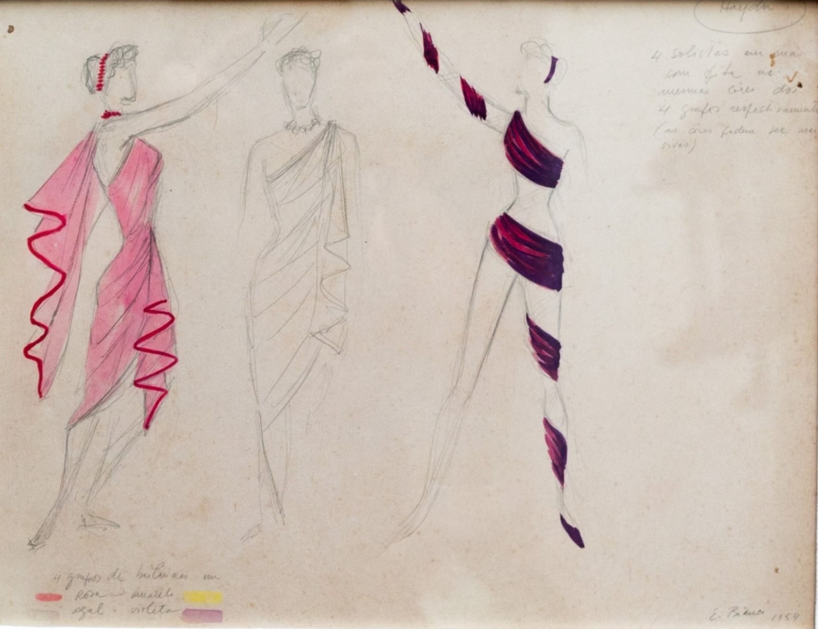 Enrico Bianco (1918-2013), Figurino, 1954 - foto 1 de 4