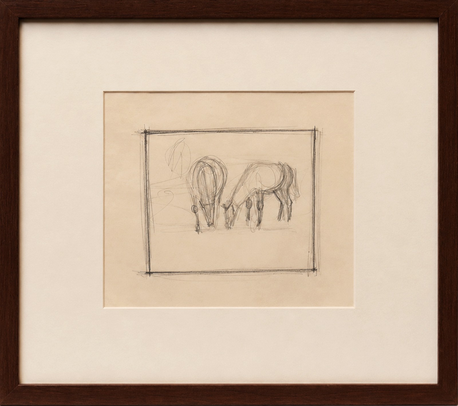 Enrico Bianco (1918-2013), Estudo para Dois Cavalos - foto 2 de 3