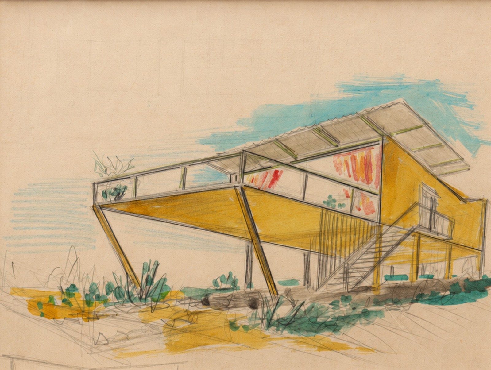 Enrico Bianco (1918-2013), Projeto Arquitetônico, Déc. 50 - foto 1 de 3
