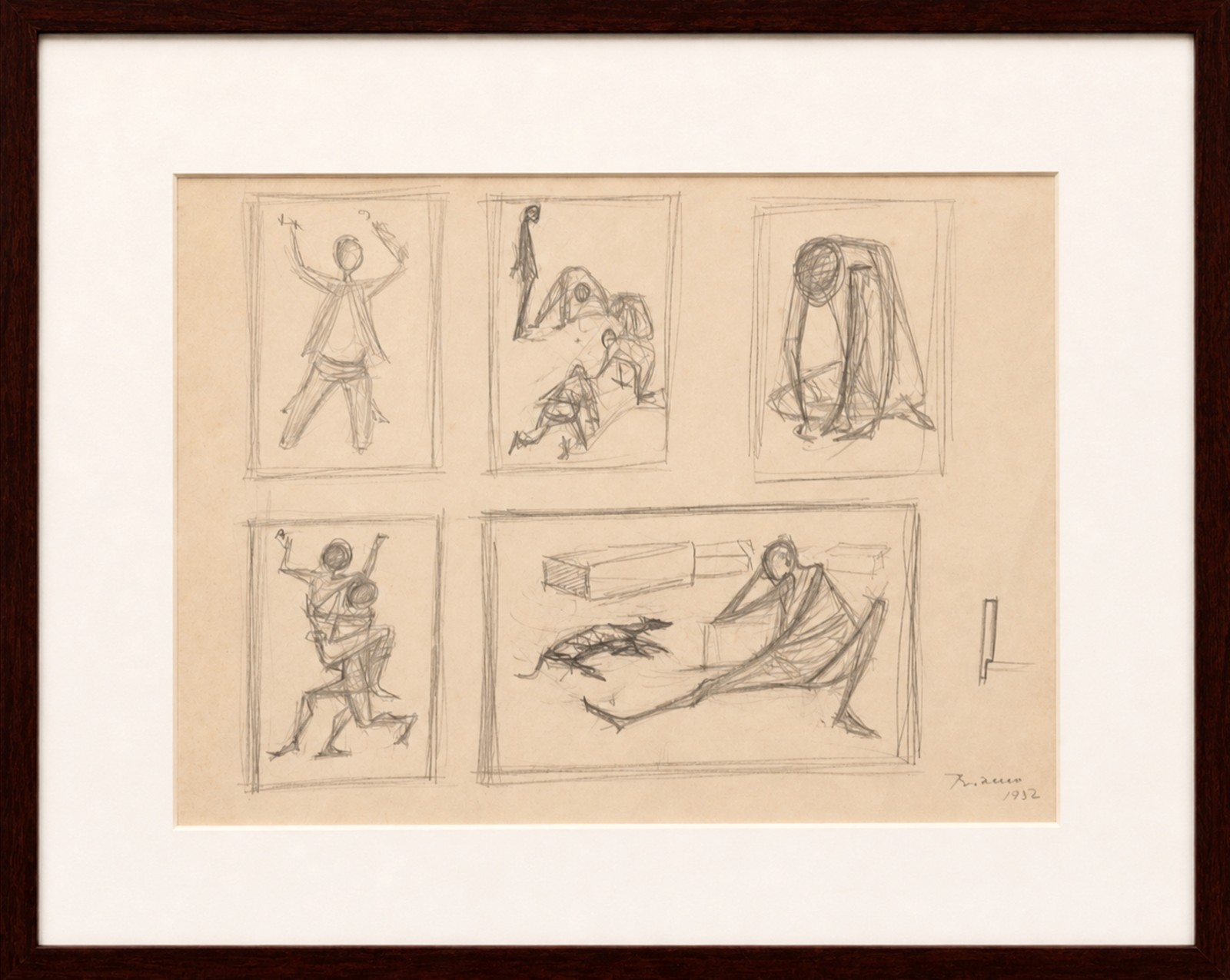 Enrico Bianco (1918-2013), Estudo para Crianças Brincando, 1956 - foto 2 de 4