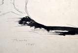 Enrico Bianco (1918-2013), Nú, 1941 - Nanquim sobre papel<br>Ass. inf. direito <br>Reproduzido no Livro do Artista Bianco, sob o nº 101  - página 180 <br>Com Declaração de Autenticidade, r