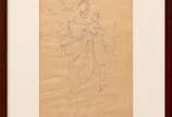 Enrico Bianco (1918-2013), Estudo para Madona - Grafite sobre papel <br>Com Declaração de Autenticidade, registrado sob o nº 00010, emitido pela Família do Artista.