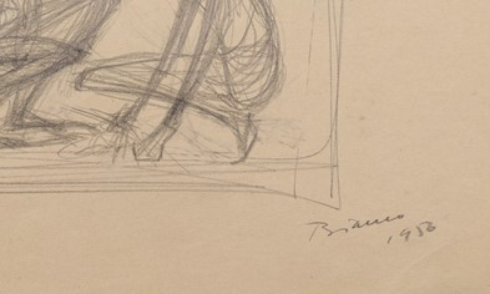 Enrico Bianco (1918-2013), Estudo Figuras, 1956 - foto 3 de 4